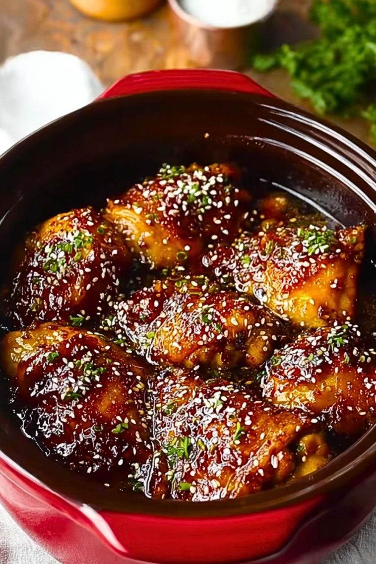 Homemade Crock Pot Honey Garlic Chicken - Cook Craze