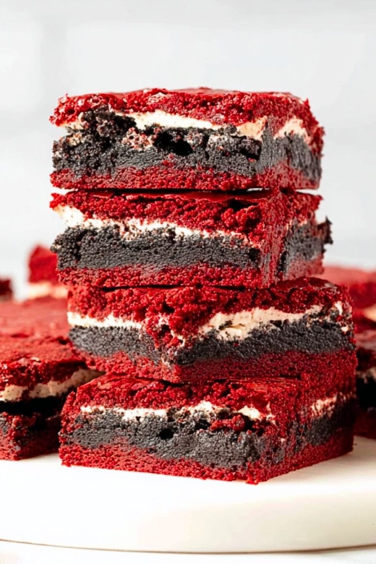 Oreo Stuffed Red Velvet Brownies - Cook Craze